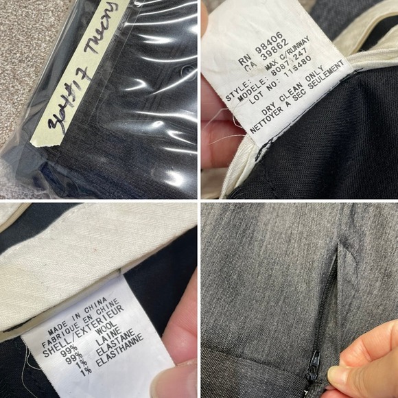 Theory womens bootcut dress pants sz 6 gray wool blend trousers business casual - Picture 10 of 12